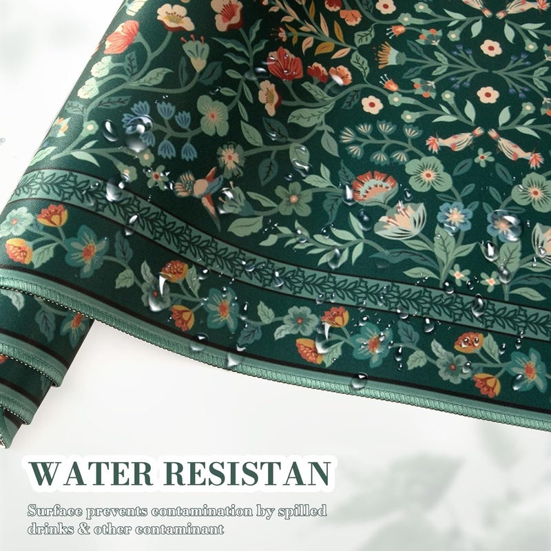 iCasso Desk Mat for Keyboard and Mouse, Large Mouse Pad, Desk Pad Mat, Anti-Slip Big Mousepad with Stitched Edges for Computer Desktop(Deep Green) - Image 5